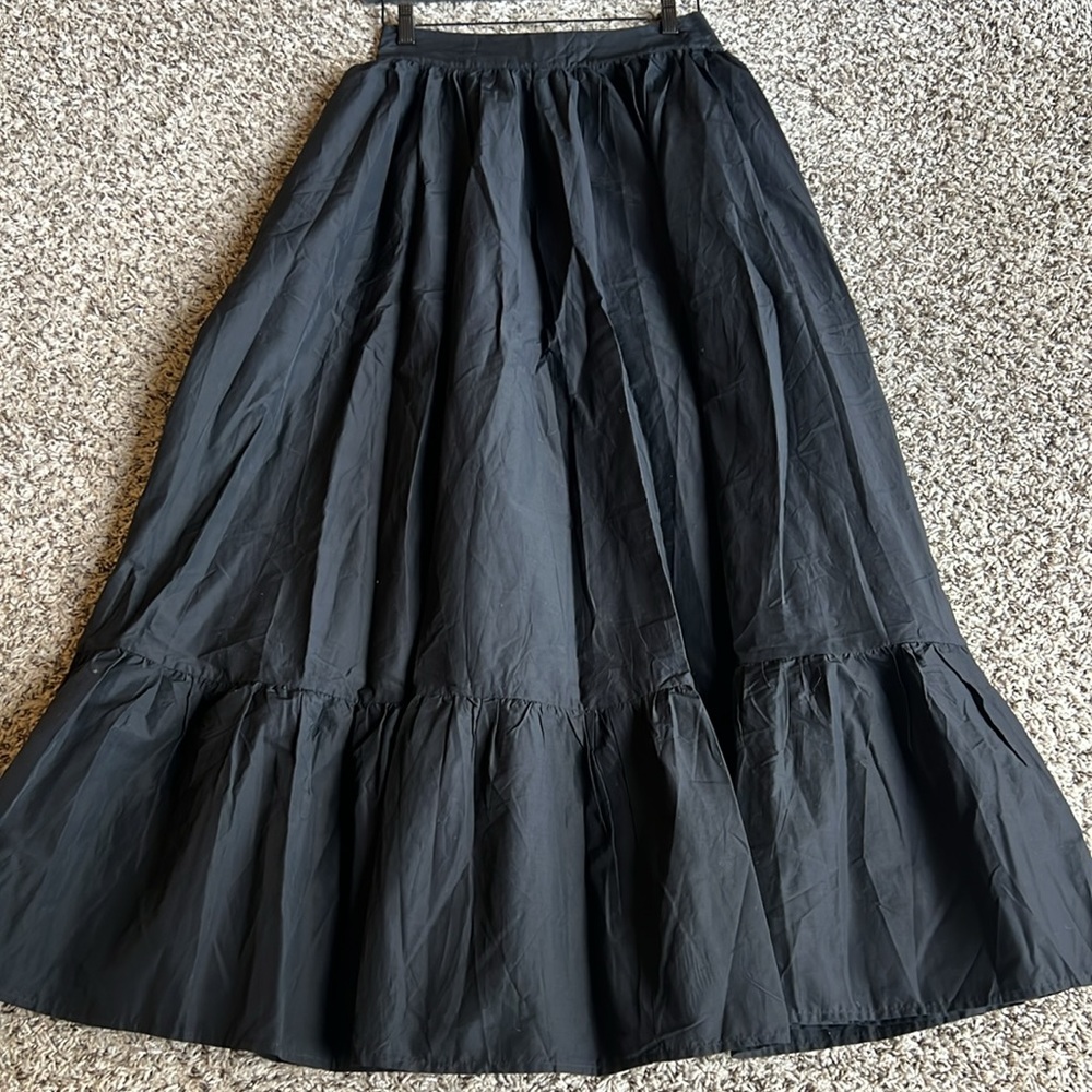 Modatex  Black Maxi Skirt Pocket Size M NWT